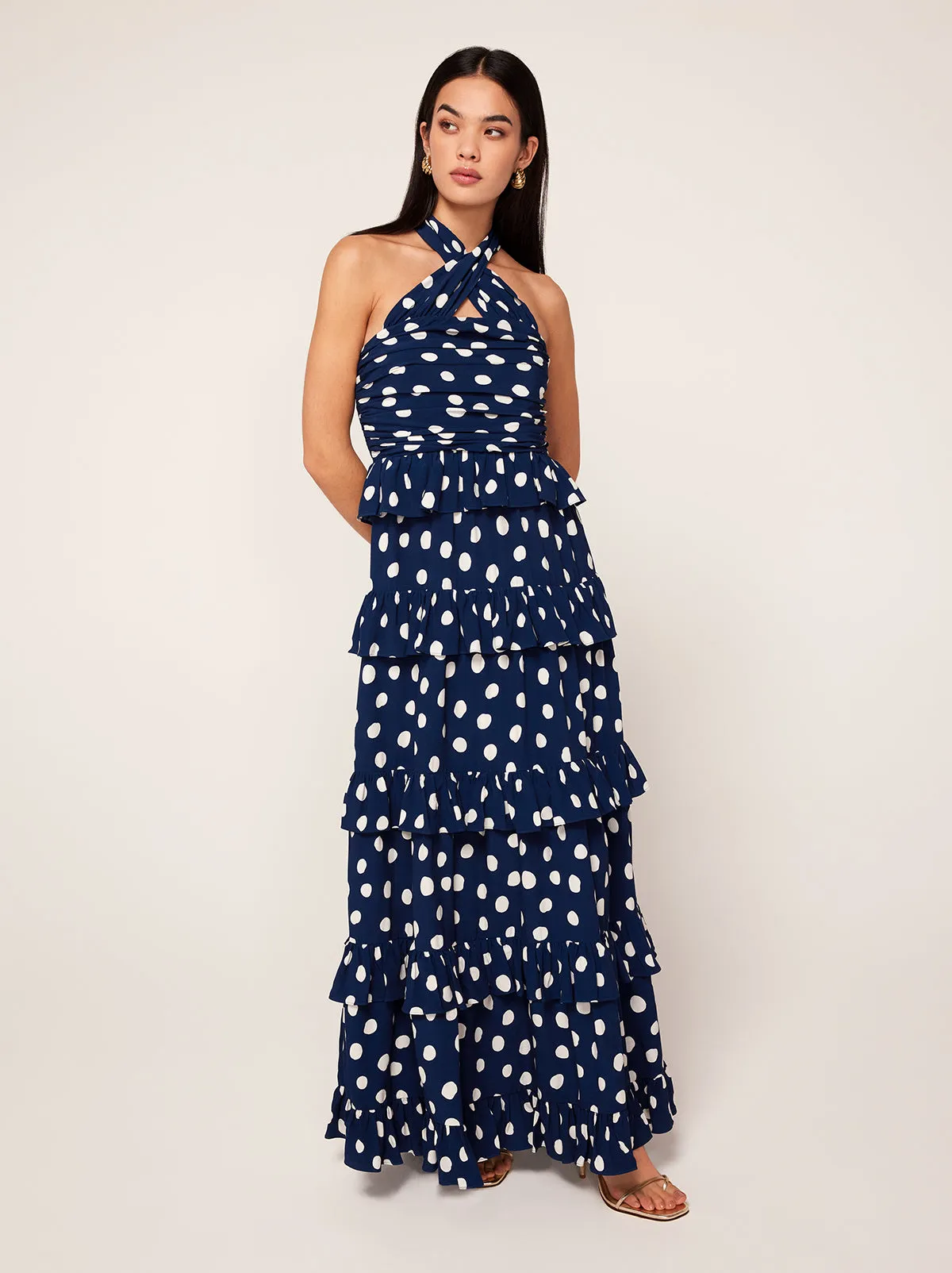 Romily Mixed Polka Dot Maxi Dress sold by KITRI Studio product image thumbnail 3