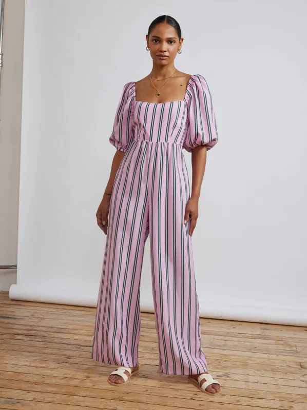 Lydia Palm Springs Stripe Jumpsuit sold by KITRI Studio