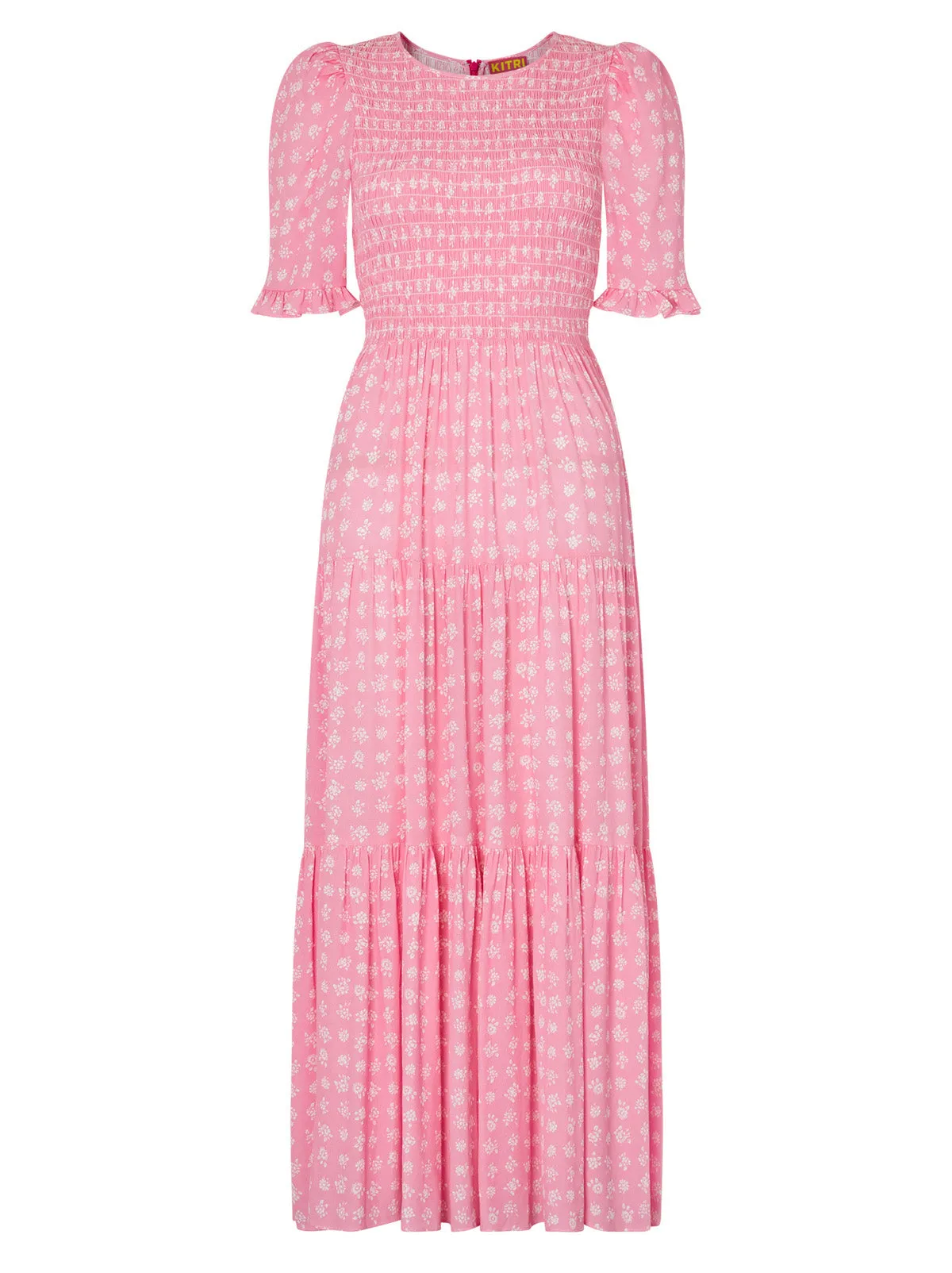 Gracie Pink Floral Shirred Dress sold by KITRI Studio product image thumbnail 5