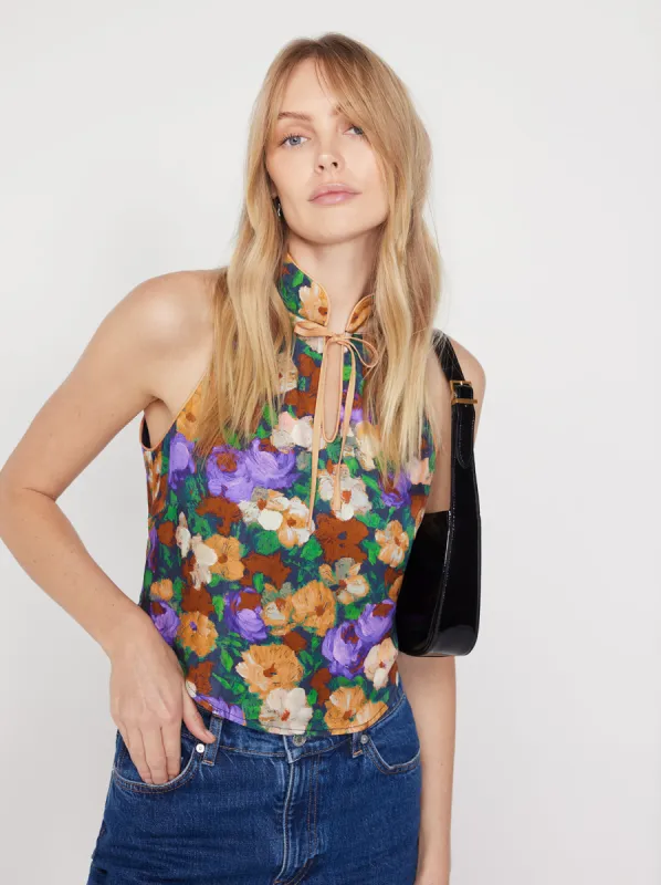 Catriona Iris Impressionist Floral Top sold by KITRI Studio