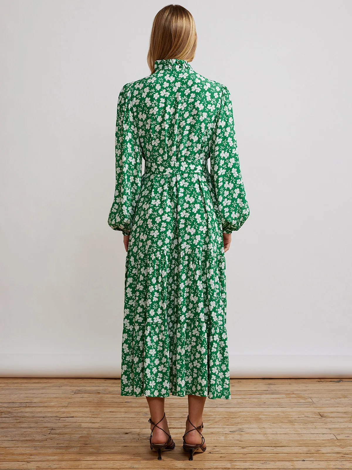 Lori Green Floral Shirt Dress sold by KITRI Studio product image thumbnail 4