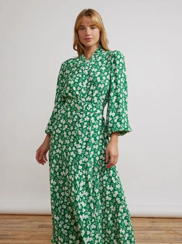 Lori Green Floral Shirt Dress sold by KITRI Studio