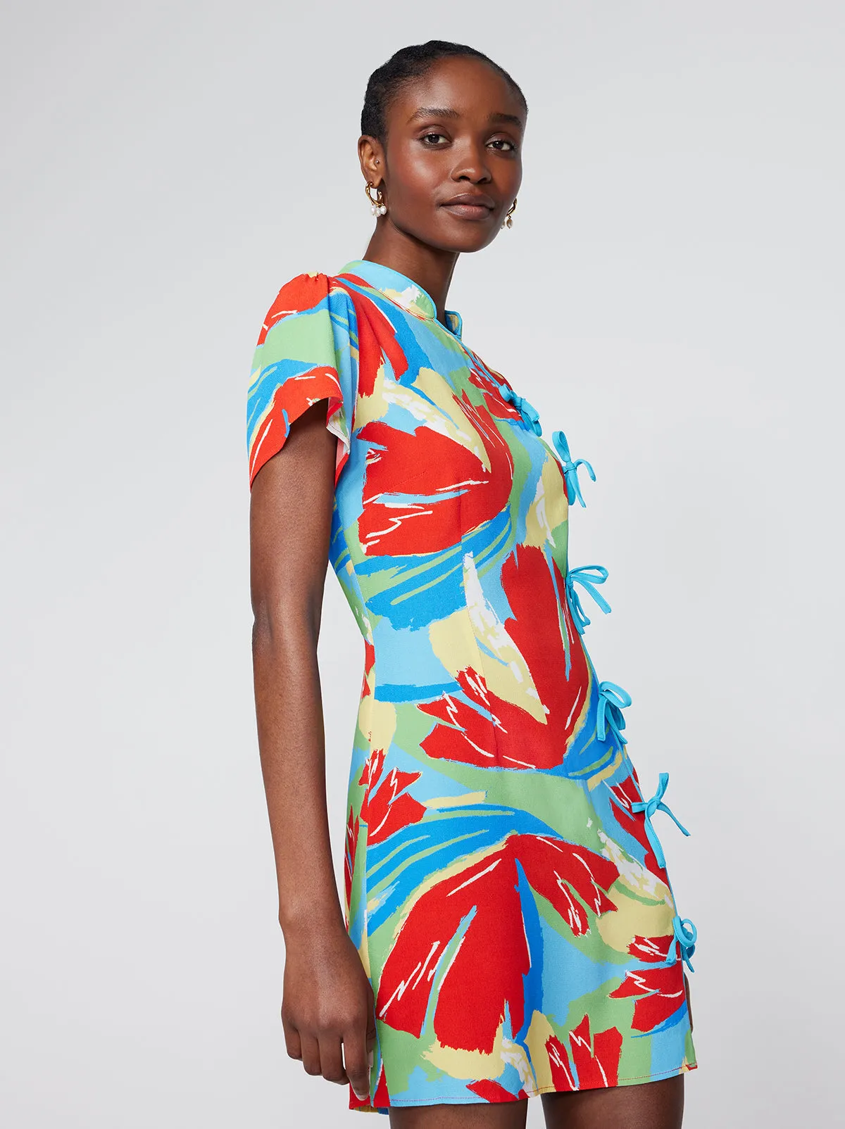 Harlow Abstract Print Mini Dress sold by KITRI Studio product image thumbnail 2