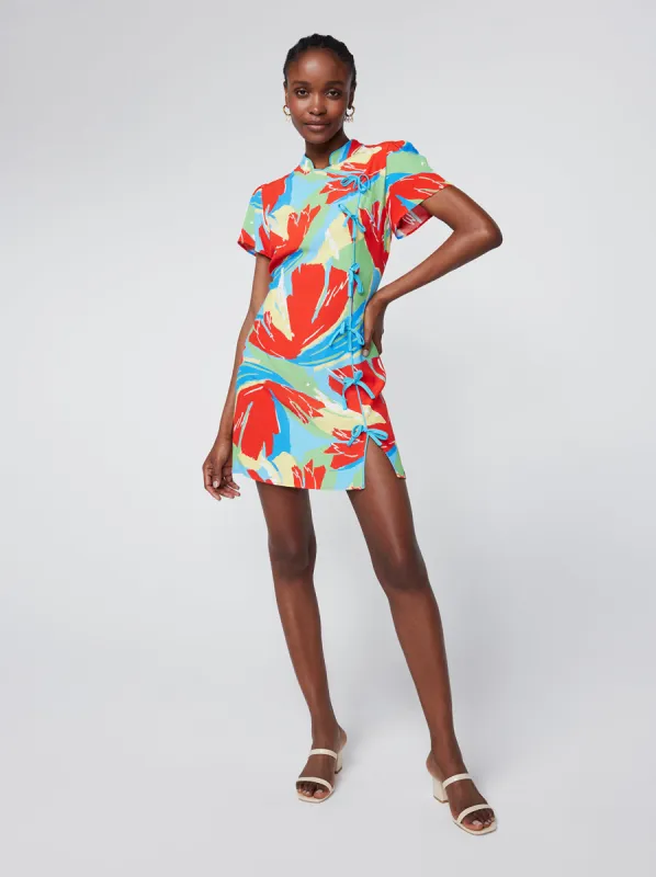 Harlow Abstract Print Mini Dress sold by KITRI Studio