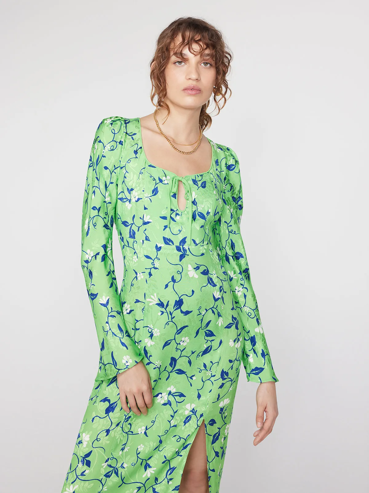 Rhonda Green Vine Print Dress sold by KITRI Studio product image thumbnail 2