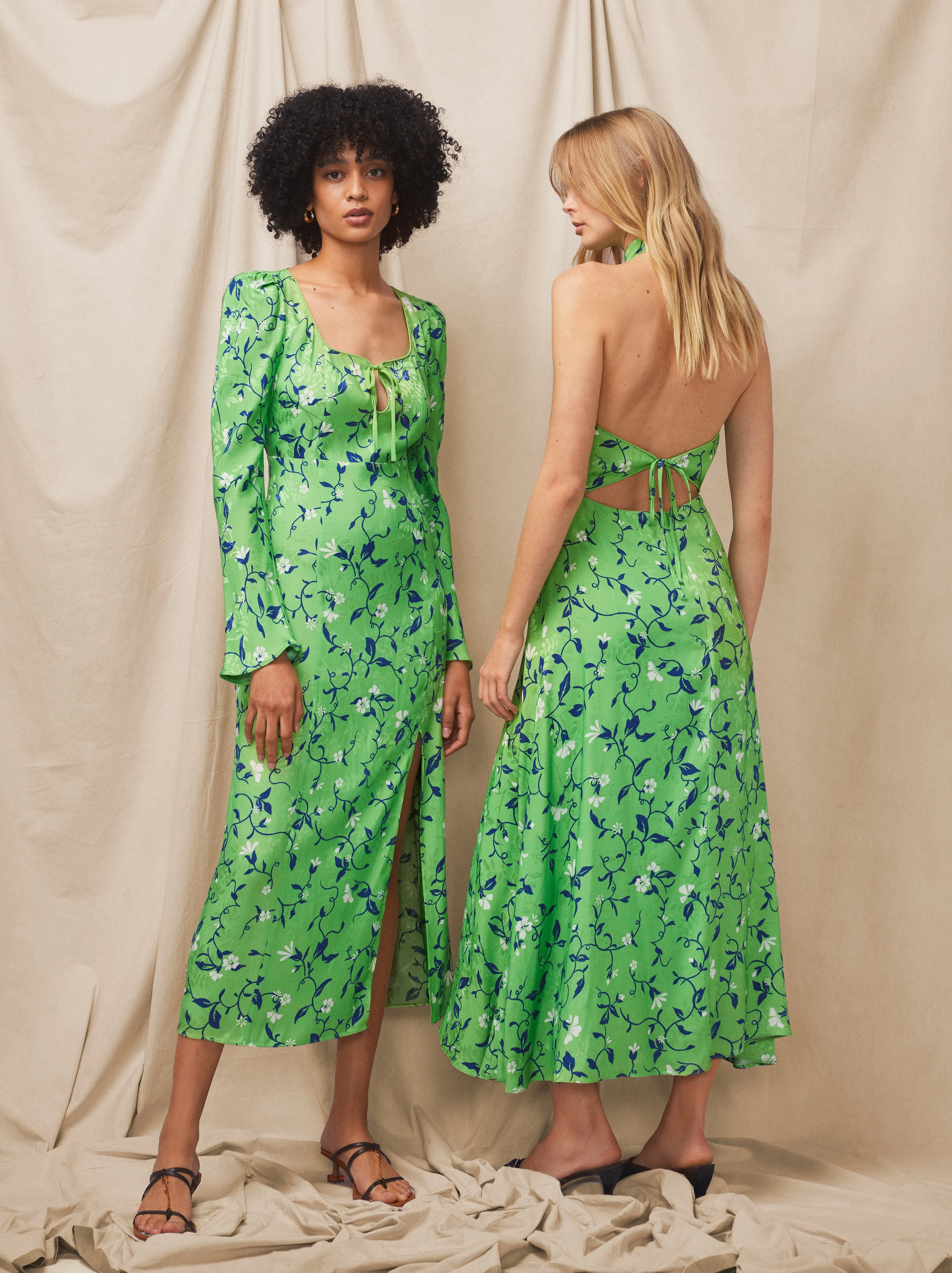 Rhonda Green Vine Print Dress sold by KITRI Studio product image thumbnail 3