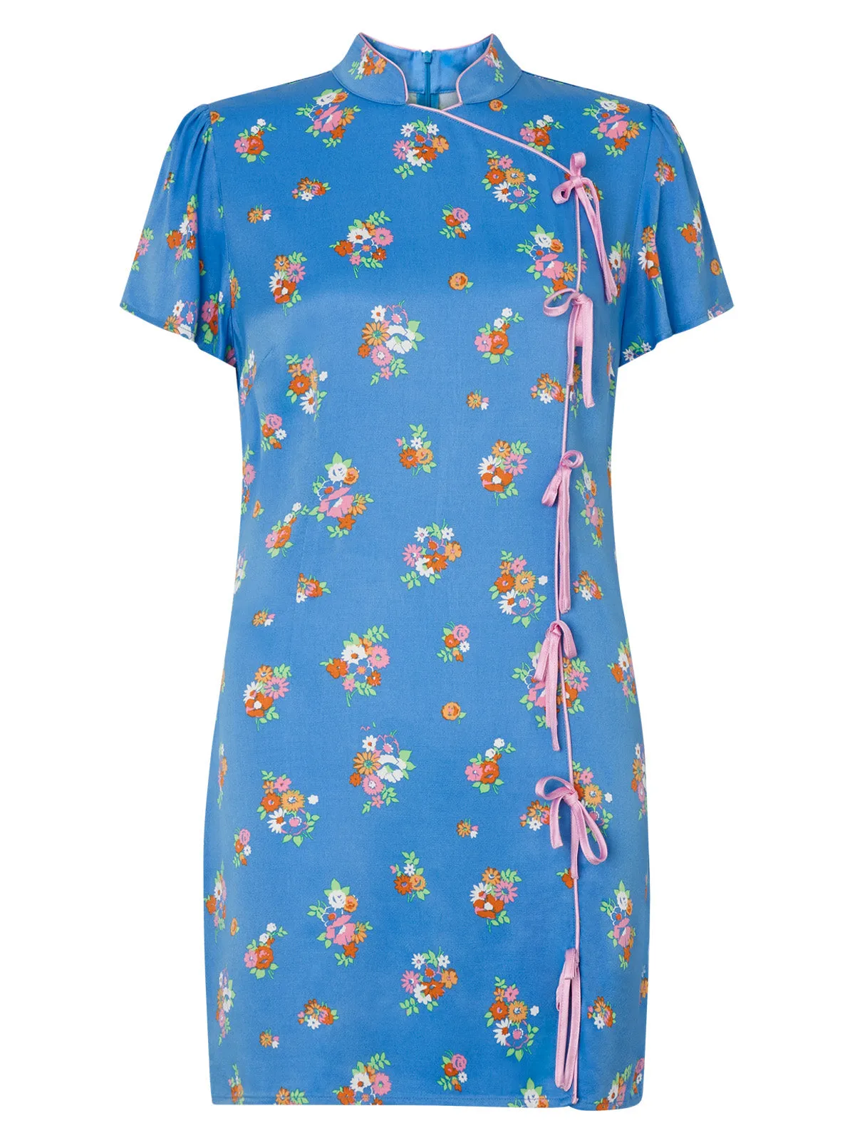 Harlow Blue Daisy Mini Dress sold by KITRI Studio product image thumbnail 4