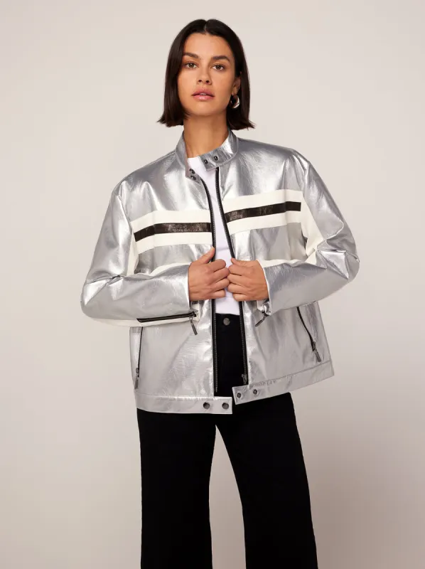 Ada Silver Vinyl Jacket sold by KITRI Studio