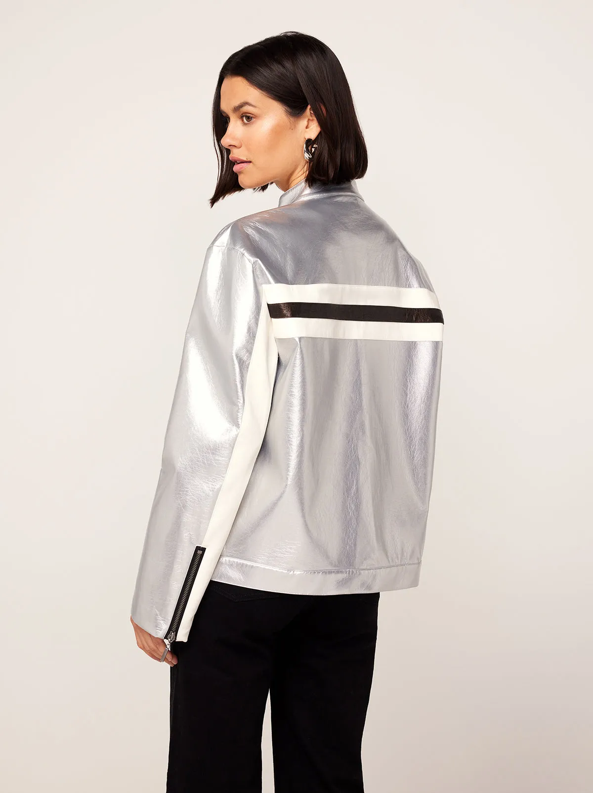Ada Silver Vinyl Jacket sold by KITRI Studio product image thumbnail 4