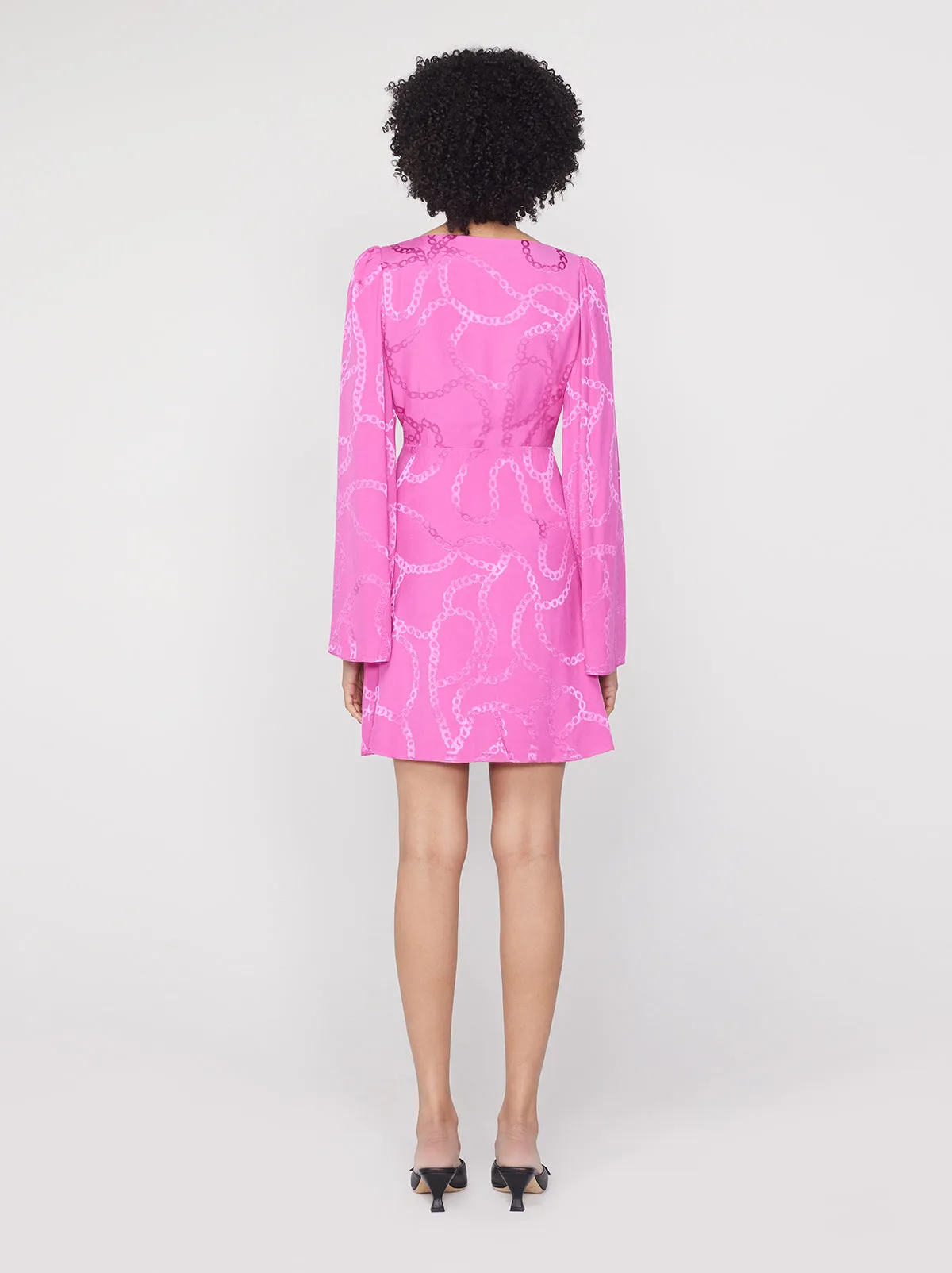 Rosalie Pink Chain Jacquard Mini Dress sold by KITRI Studio product image thumbnail 2