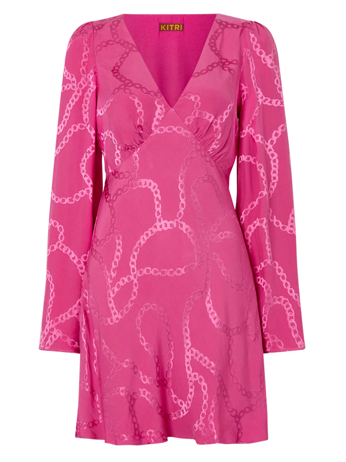 Rosalie Pink Chain Jacquard Mini Dress sold by KITRI Studio product image thumbnail 4