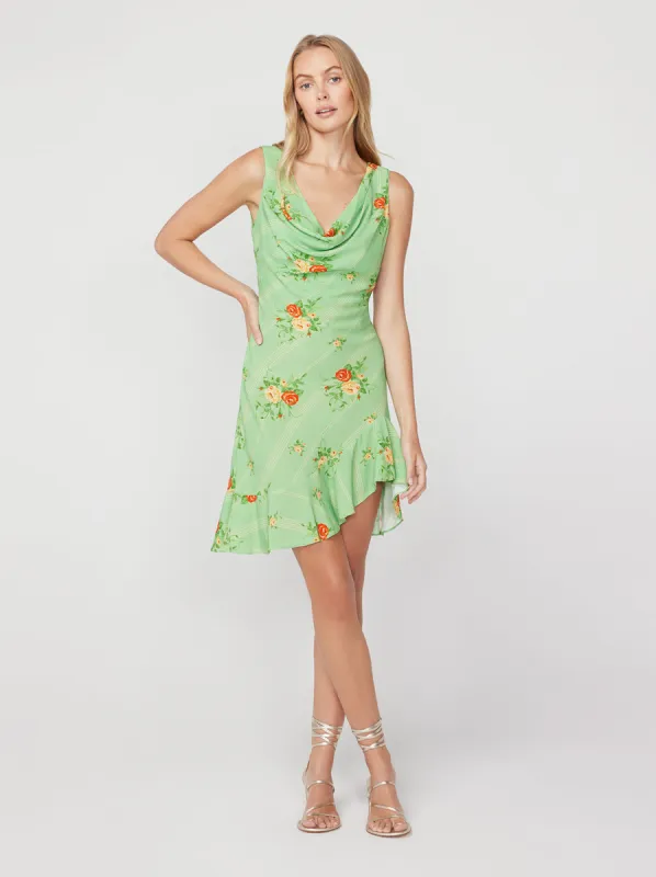 Roberta Green Wallpaper Rose Mini Dress sold by KITRI Studio