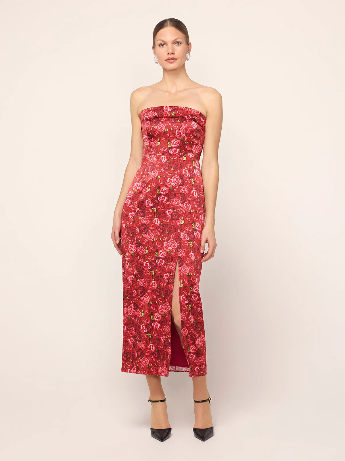 Marcelle Red Roses Print Dress sold by KITRI Studio product image thumbnail 2