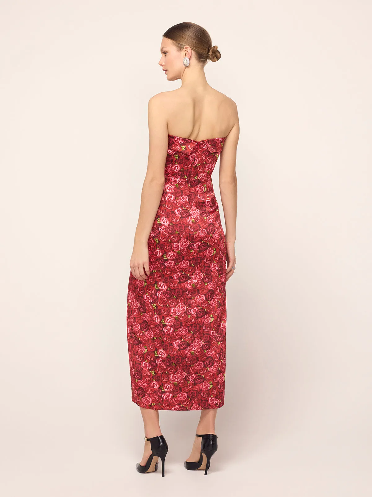 Marcelle Red Roses Print Dress sold by KITRI Studio product image thumbnail 4