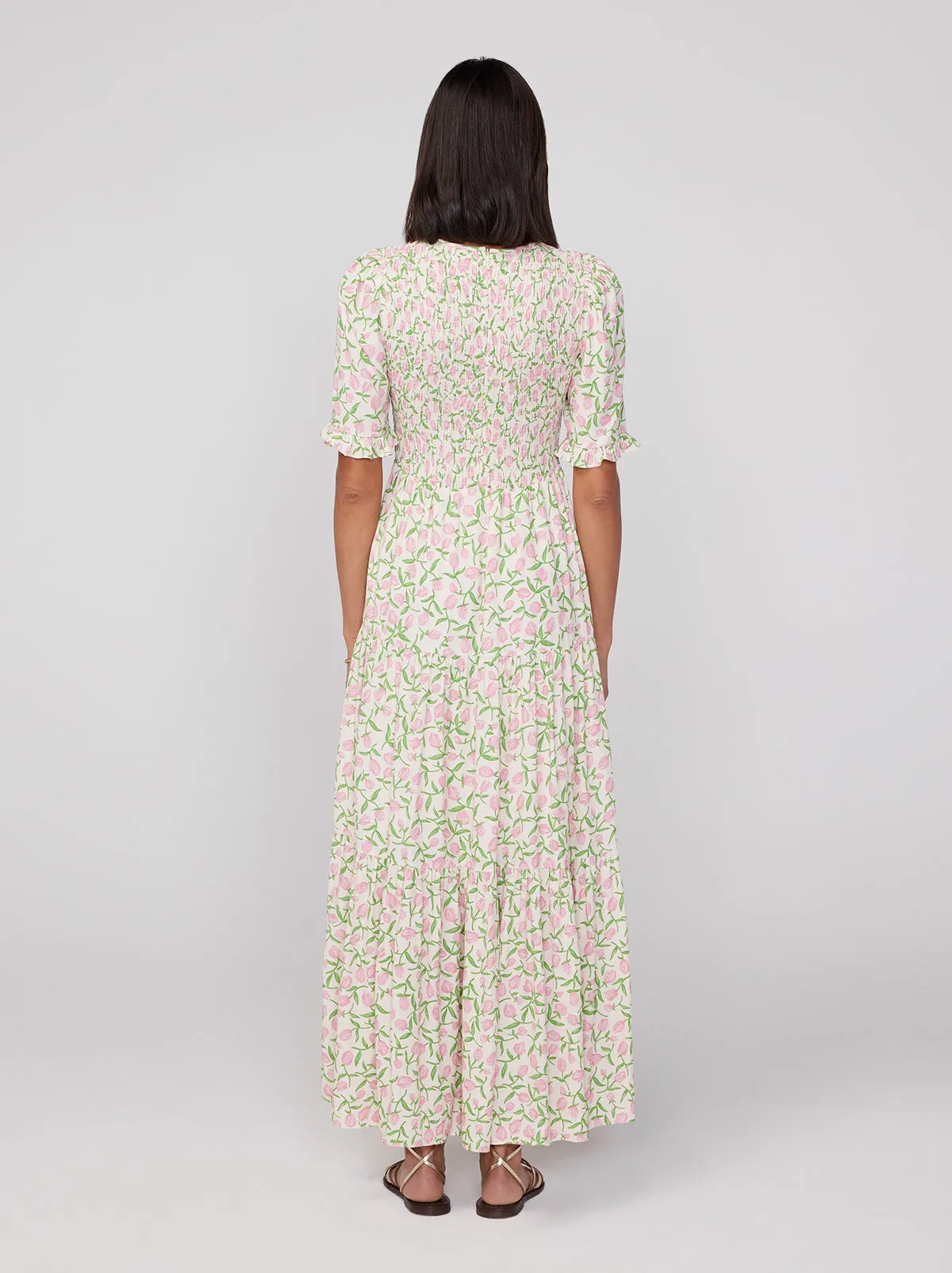 Gracie Tulip Print Shirred Dress sold by KITRI Studio product image thumbnail 4