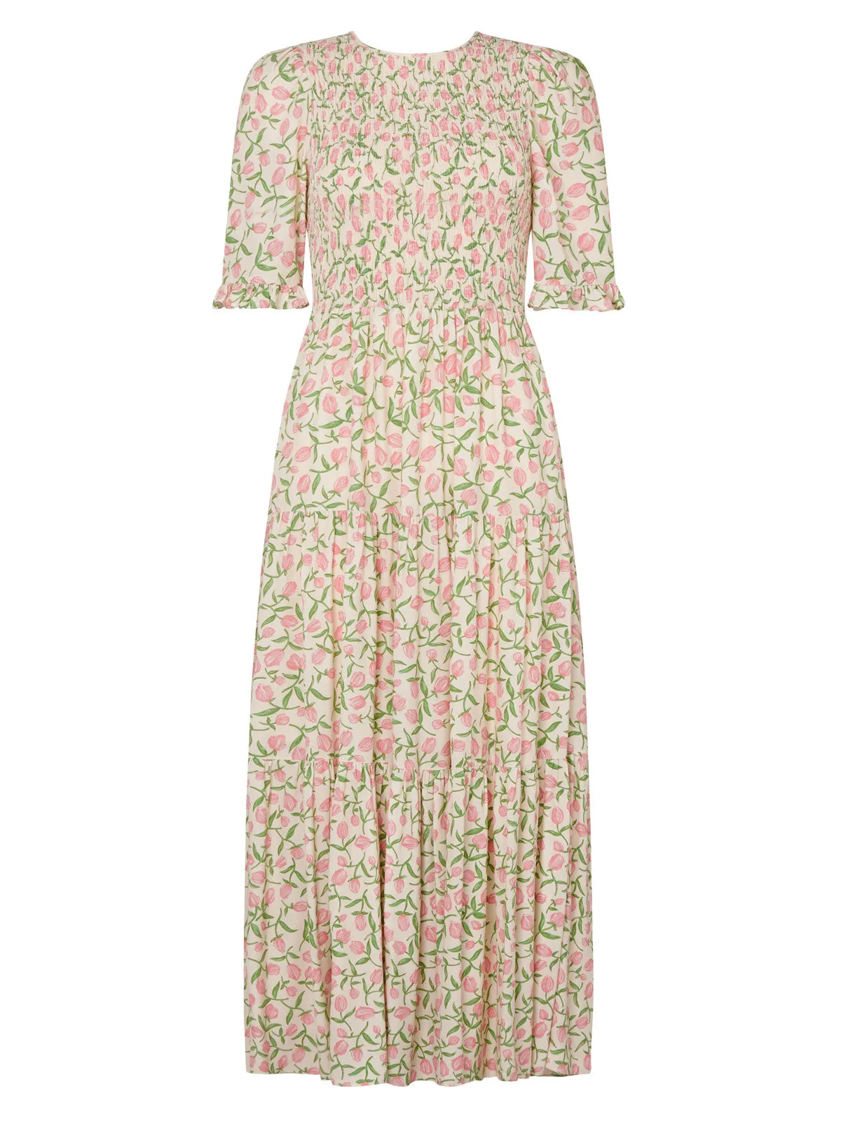 Gracie Tulip Print Shirred Dress sold by KITRI Studio product image thumbnail 5