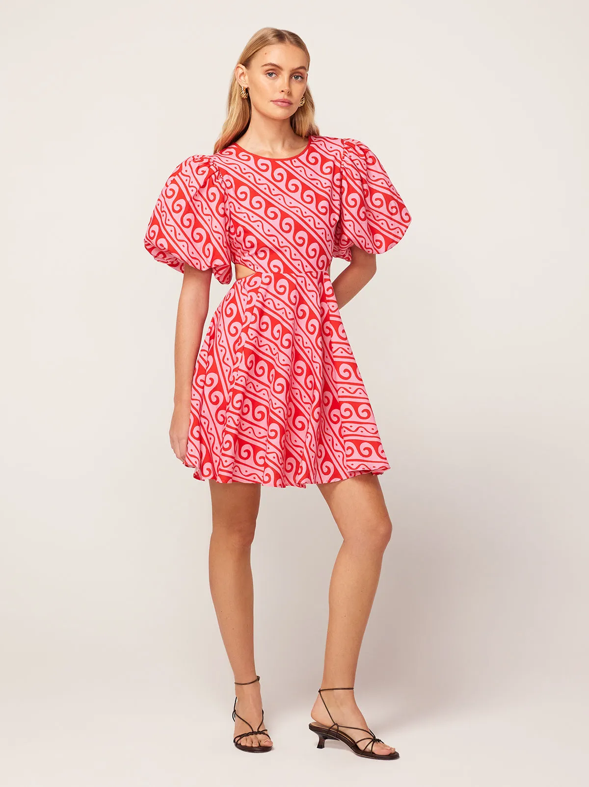 Coco Pink Wave Print Mini Dress sold by KITRI Studio product image thumbnail 2