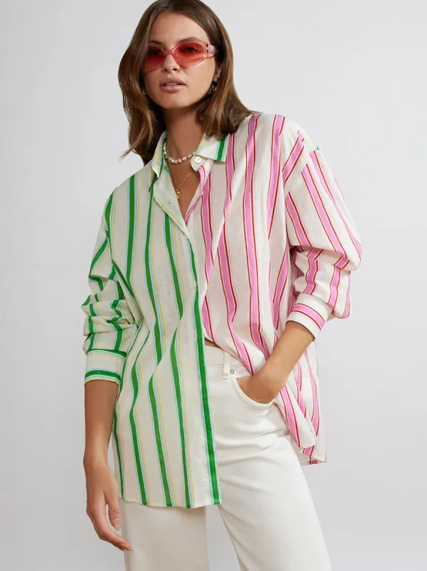 Mariana Multi Stripe Shirt sold by KITRI Studio