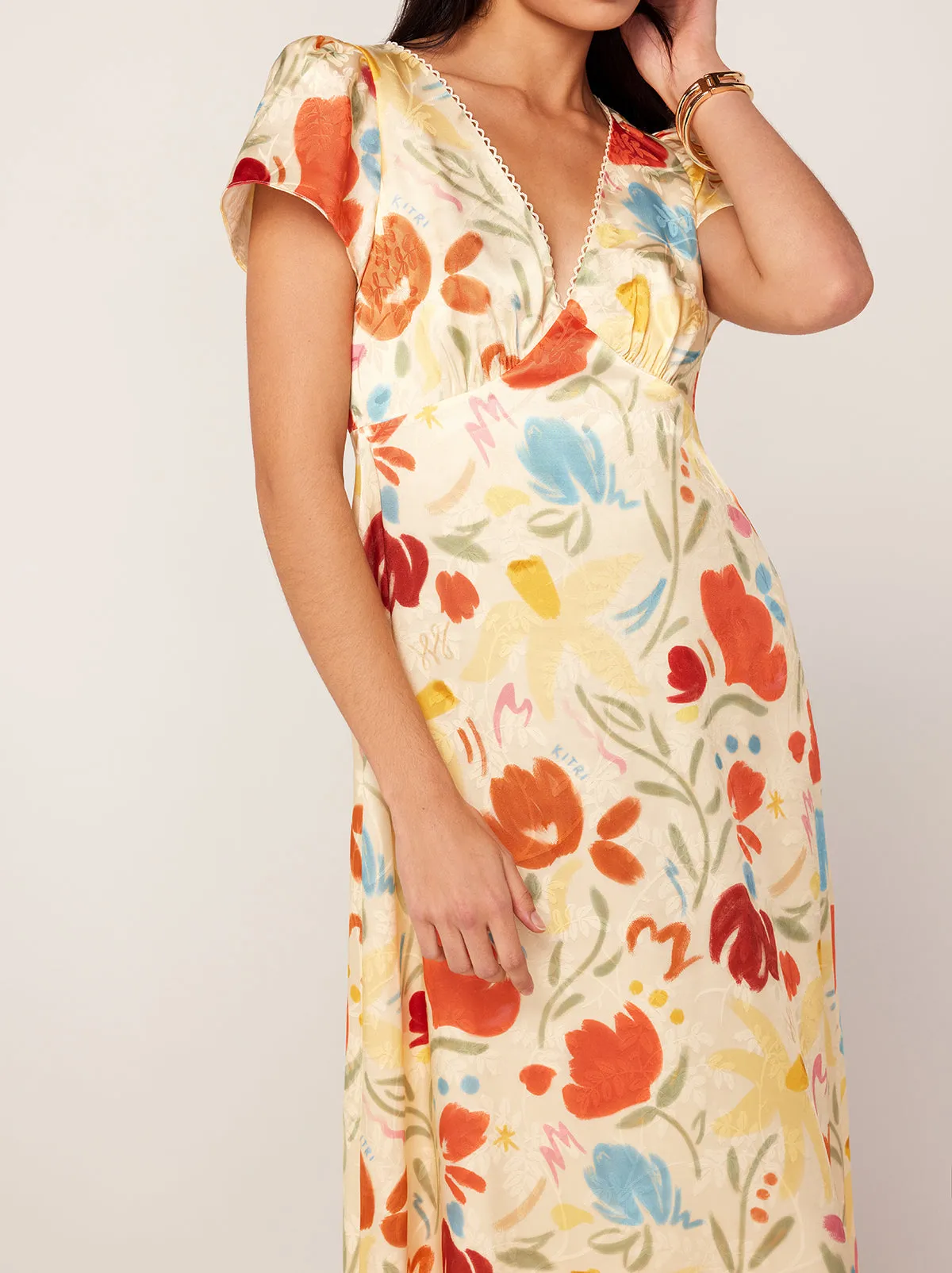 Effie Pastel Floral Jacquard Midi Dress sold by KITRI Studio product image thumbnail 2