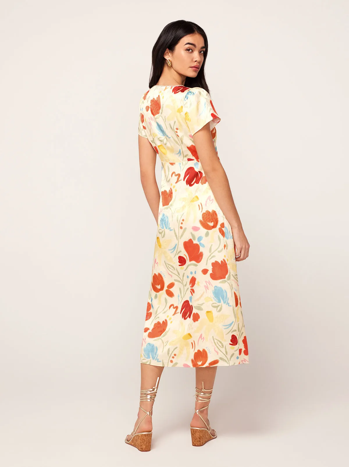 Effie Pastel Floral Jacquard Midi Dress sold by KITRI Studio product image thumbnail 4