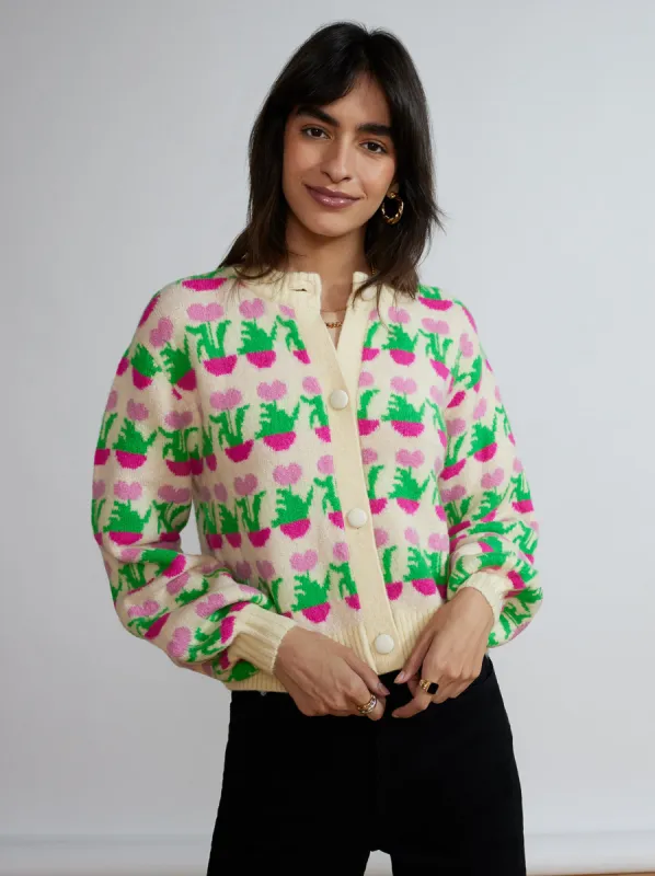 Cleo Flower Pot Cardigan sold by KITRI Studio