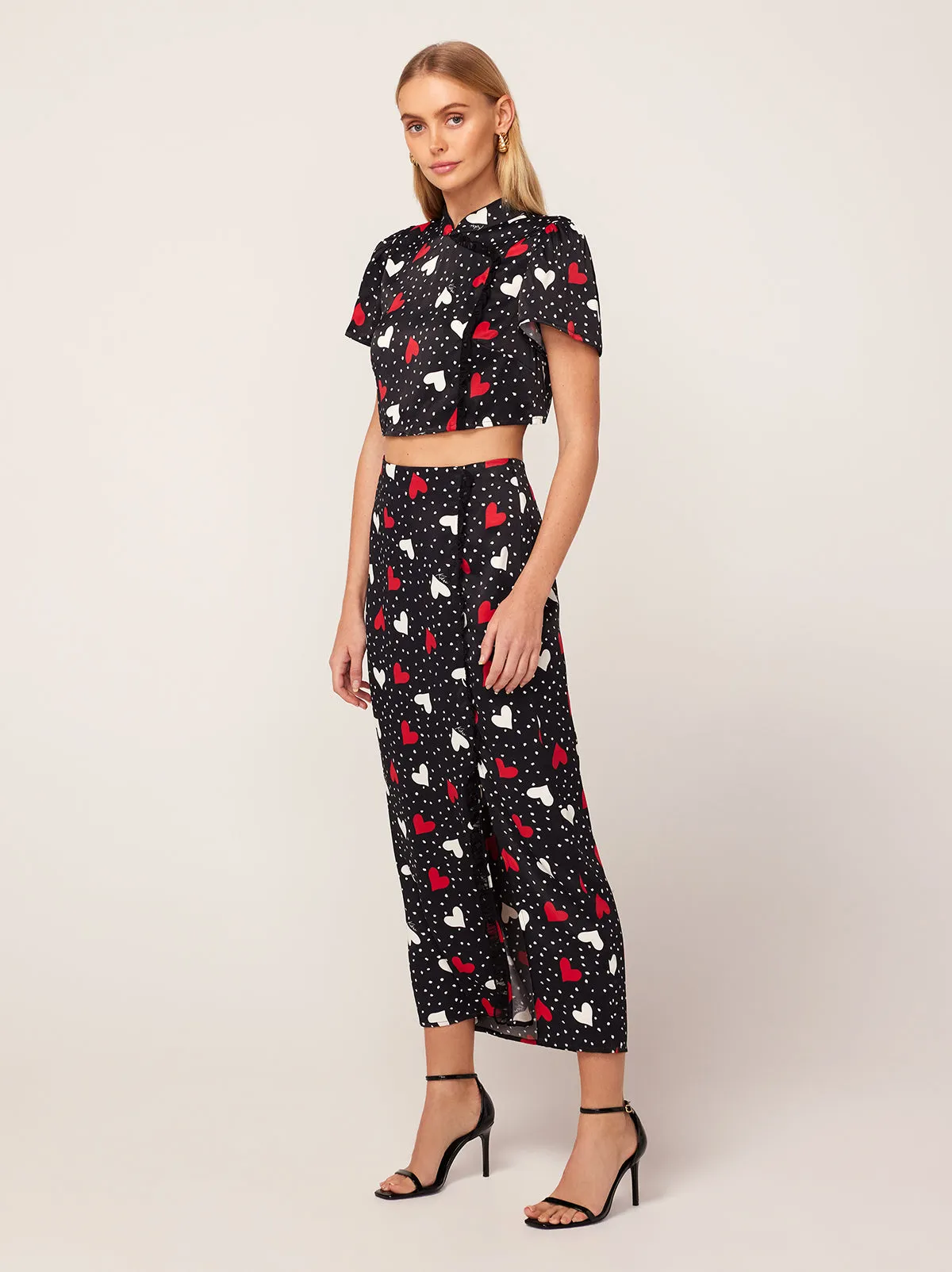 Pearl Red Heart Print Top sold by KITRI Studio product image thumbnail 3