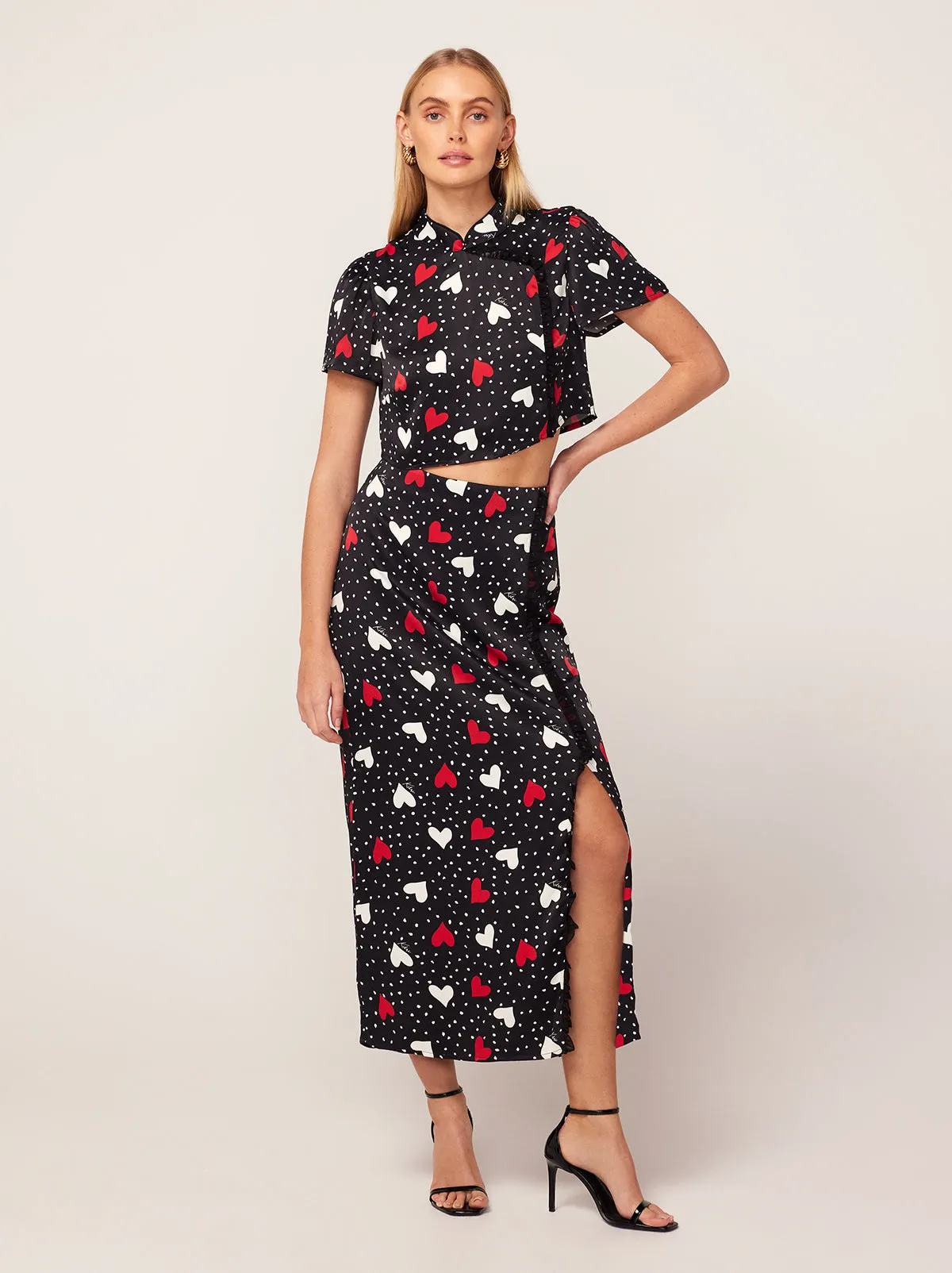 Pearl Red Heart Print Top sold by KITRI Studio product image thumbnail 2