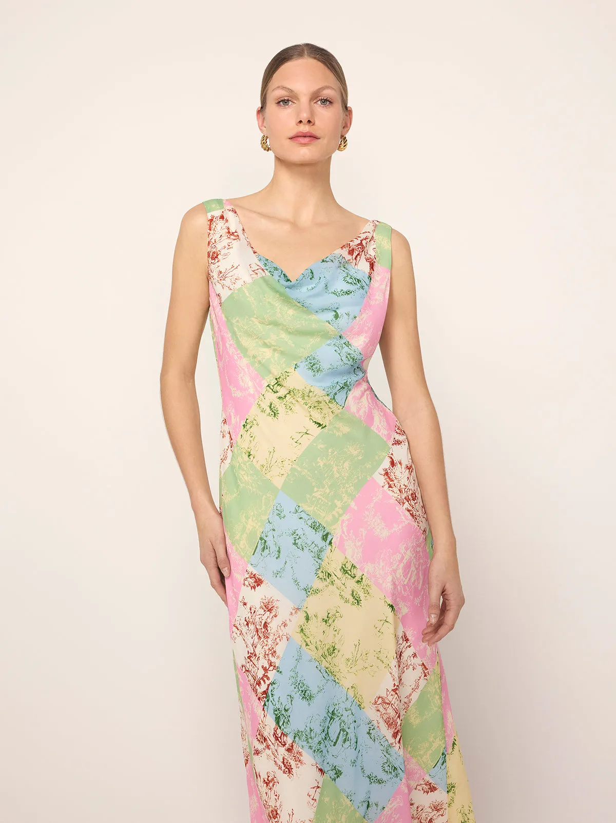 Araminta Patched Toile De Jouy Dress Parallel