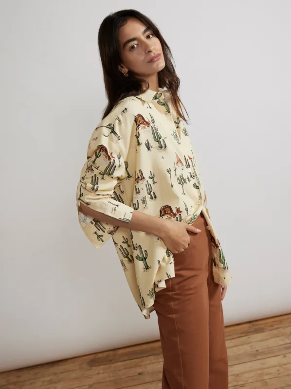 Reba Joshua Tree Print Oversized Shirt sold by KITRI Studio