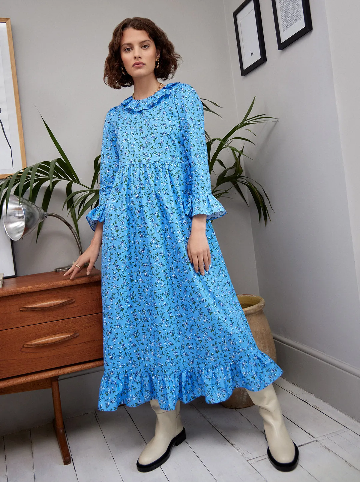 Carrie Frill Neck Cotton Dress sold by KITRI Studio product image thumbnail 3