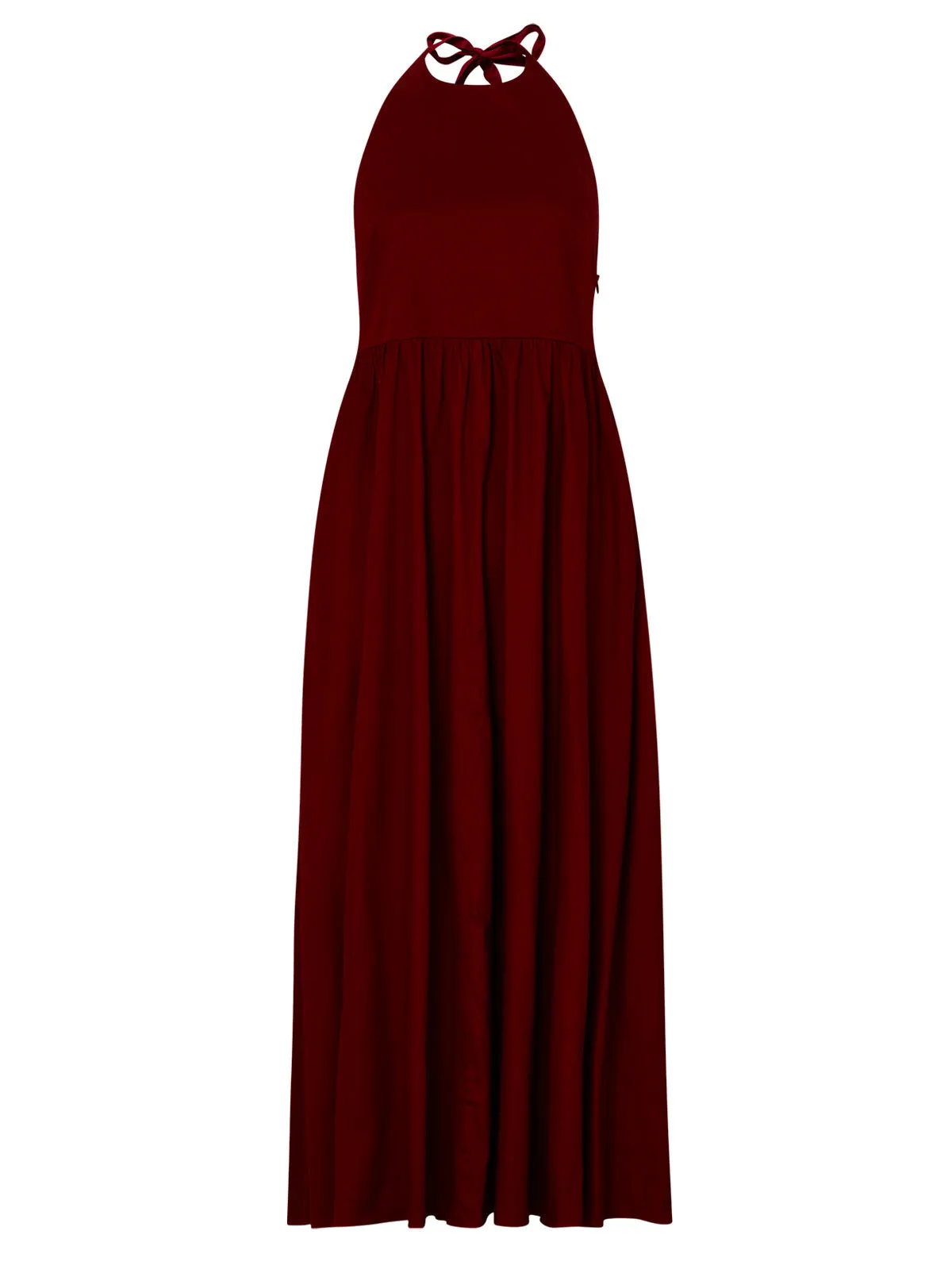 Freya Burgundy Halter Neck Maxi Dress sold by KITRI Studio product image thumbnail 5