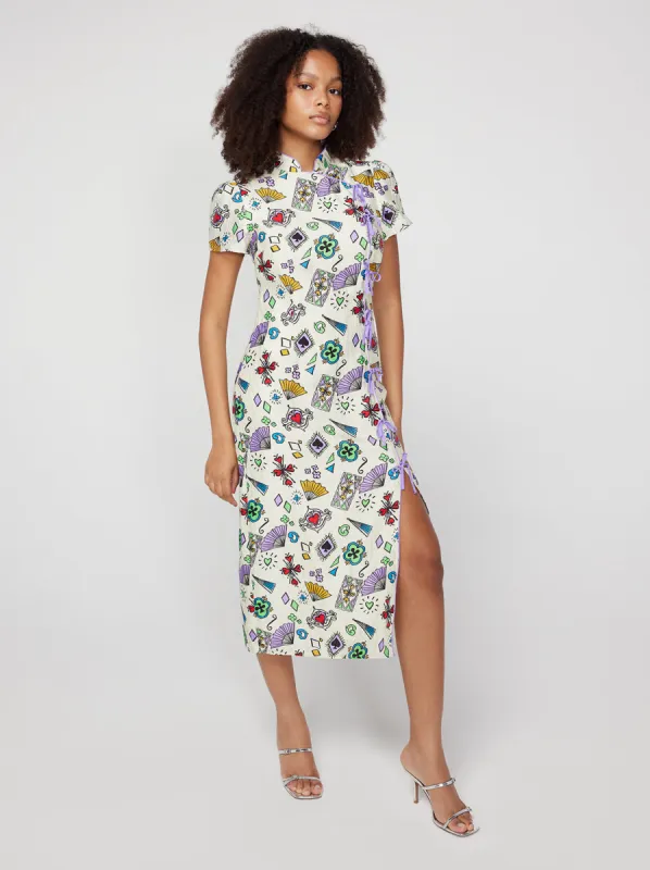 Leia Green Floral Midi Dress | Parallel Leia Green Floral Midi Dress | Parallel