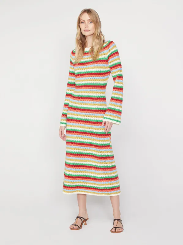 Nadine Blue Multi Crochet Knit Dress sold by KITRI Studio