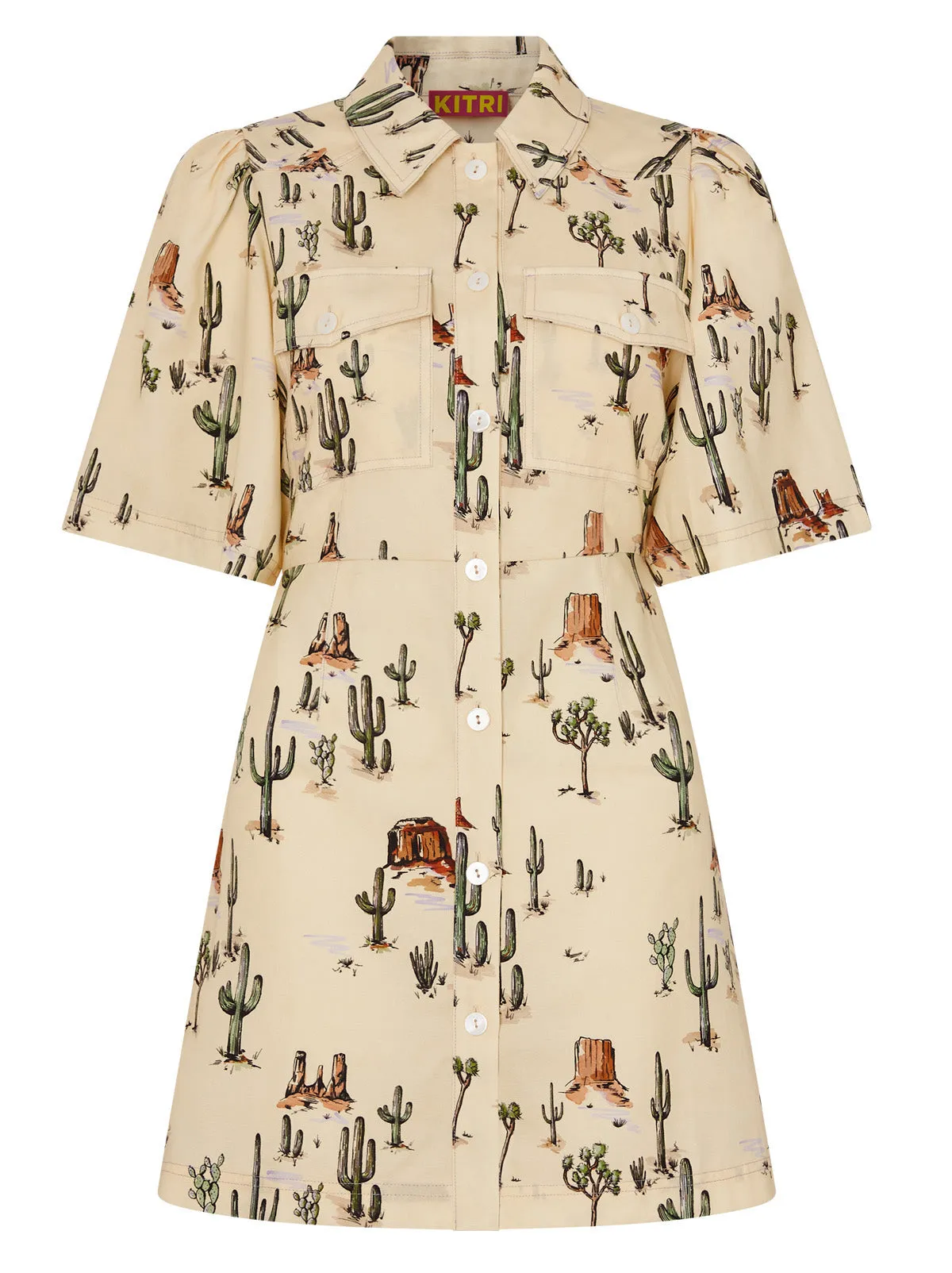 Shania Joshua Tree Print Mini Dress sold by KITRI Studio product image thumbnail 5