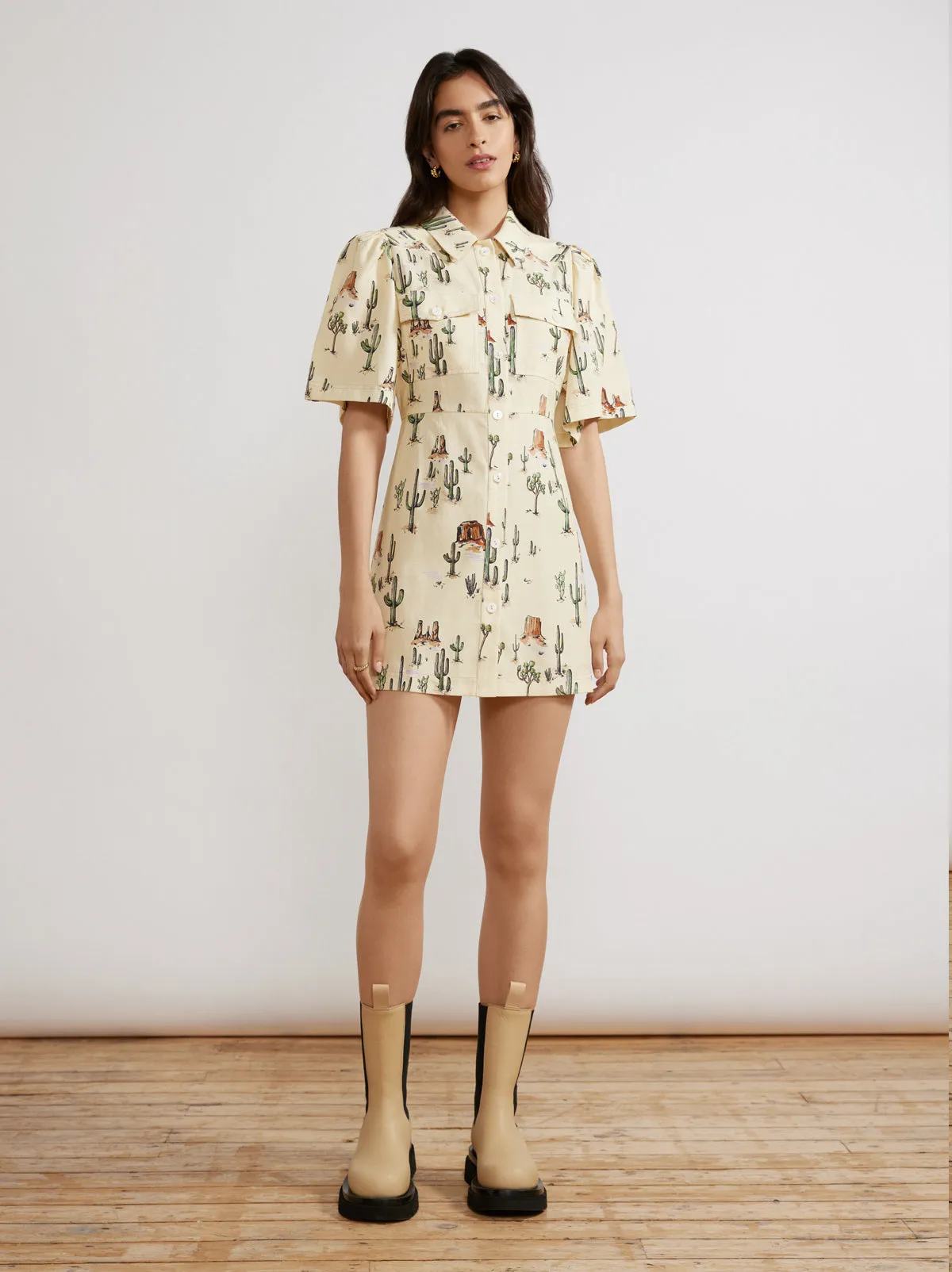 Shania Joshua Tree Print Mini Dress sold by KITRI Studio product image thumbnail 2