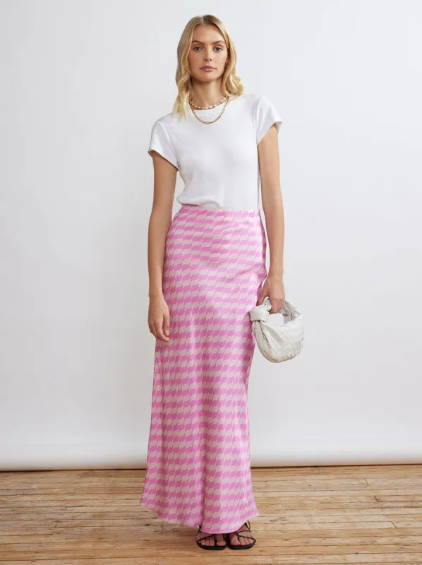 Layla Pink Wavy Tile Skirt sold by KITRI Studio