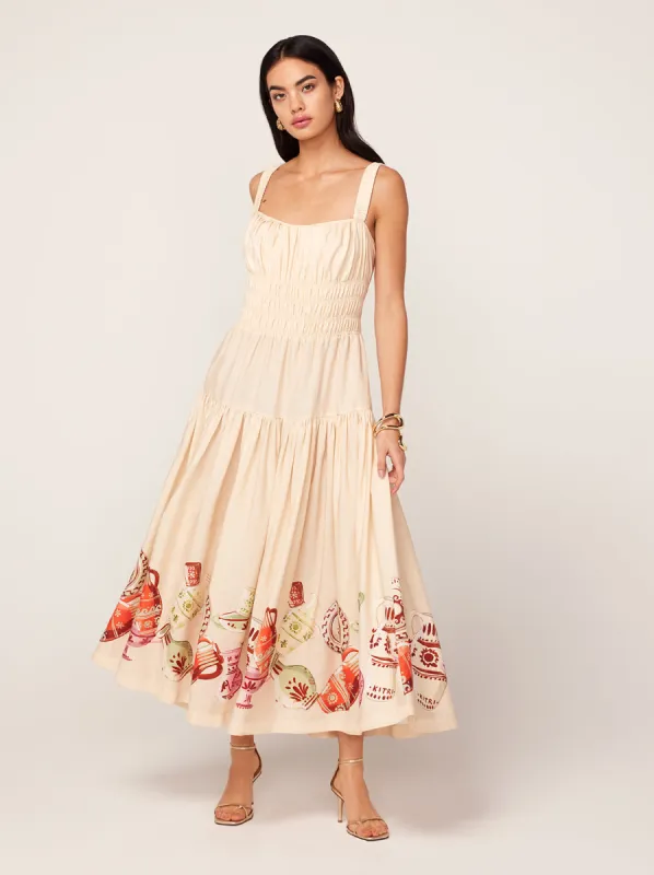 Isobel Pottery Print Midi Dress sold by KITRI Studio