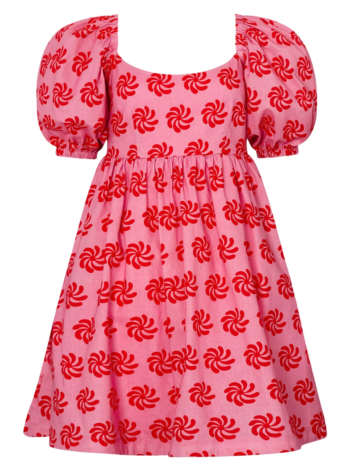 Olga Tie Back Pink Geo Floral Mini Dress sold by KITRI Studio product image thumbnail 5