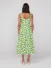 Olympia Leaf Print Midi Dress sold by KITRI Studio