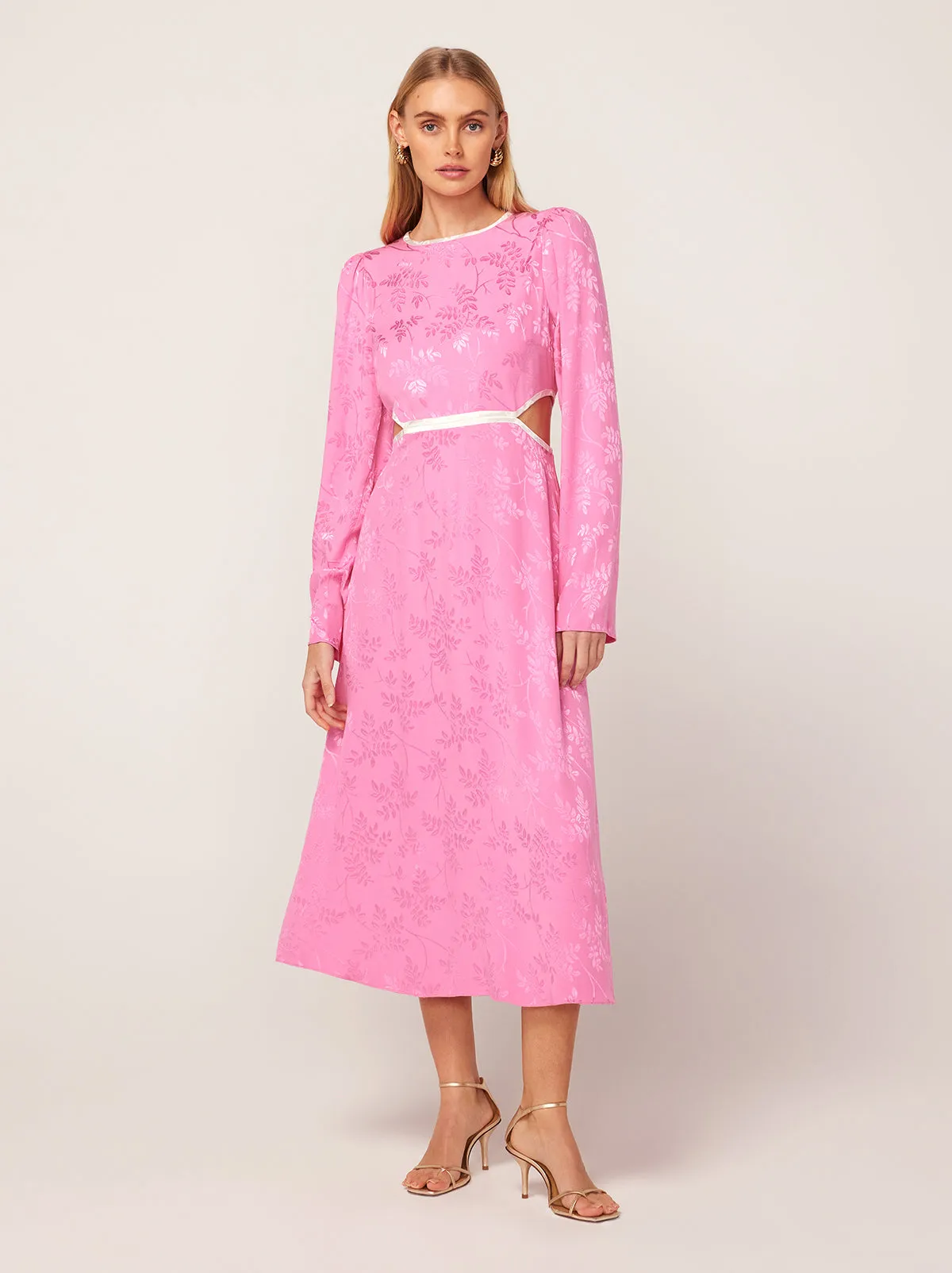 Blythe Pink Floral Jacquard Dress sold by KITRI Studio product image thumbnail 2