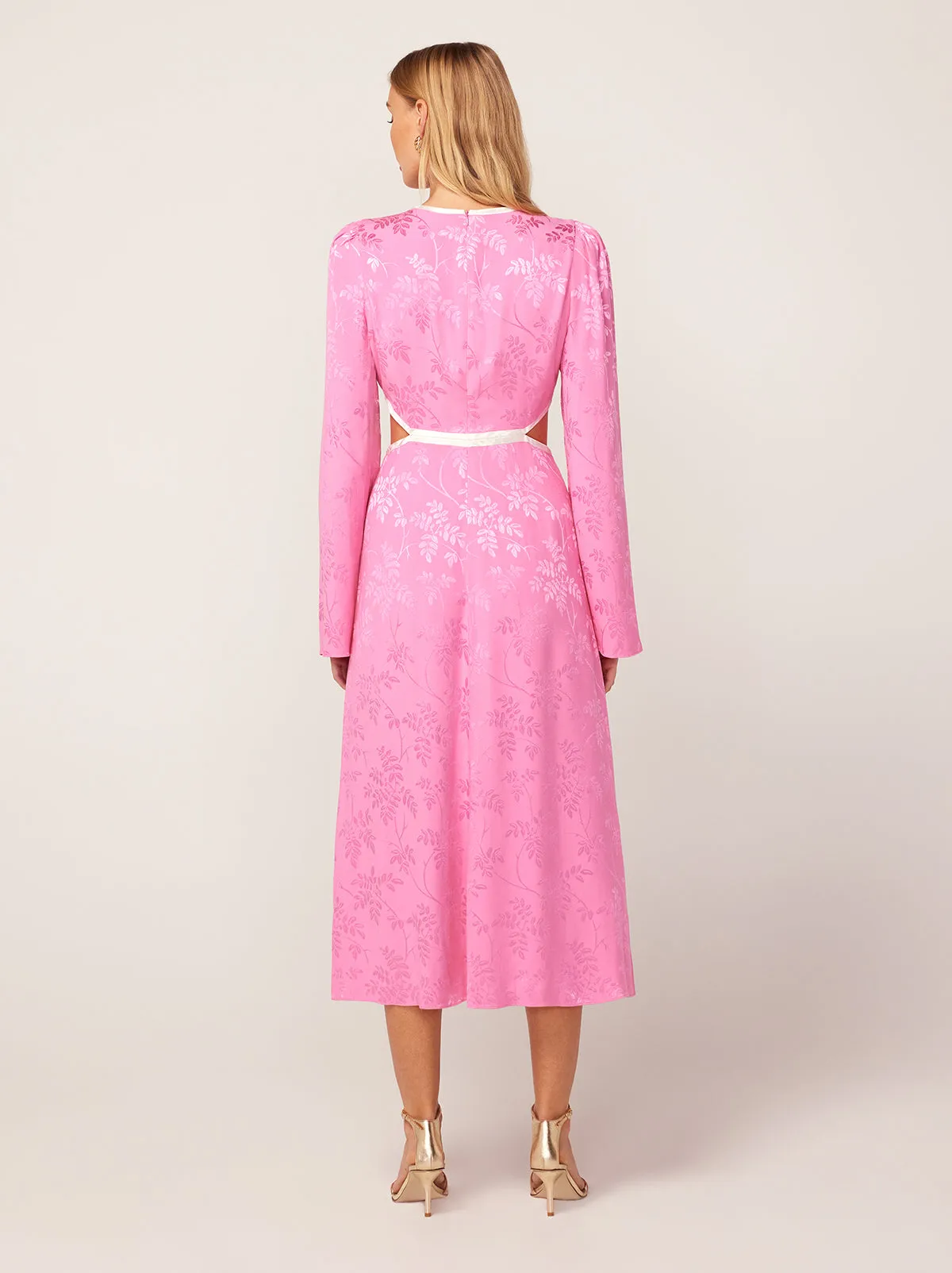 Blythe Pink Floral Jacquard Dress sold by KITRI Studio product image thumbnail 4