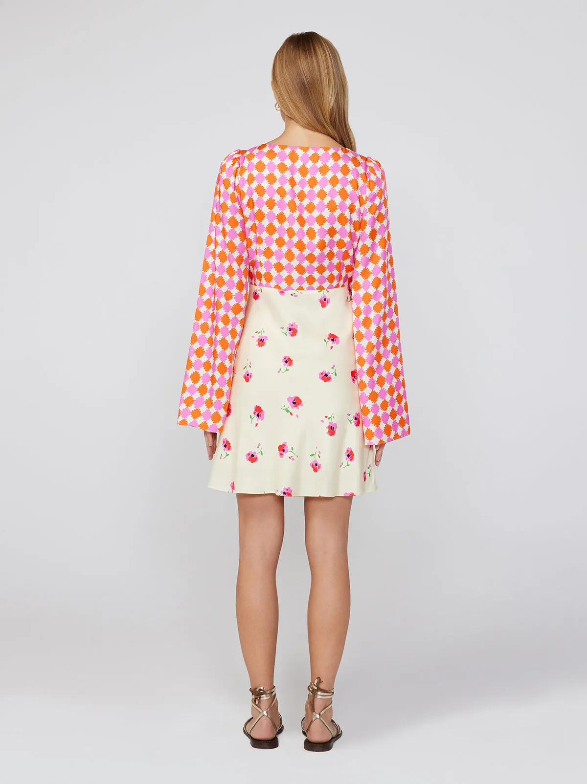 Rosalie Mixed Print Mini Dress sold by KITRI Studio product image thumbnail 4