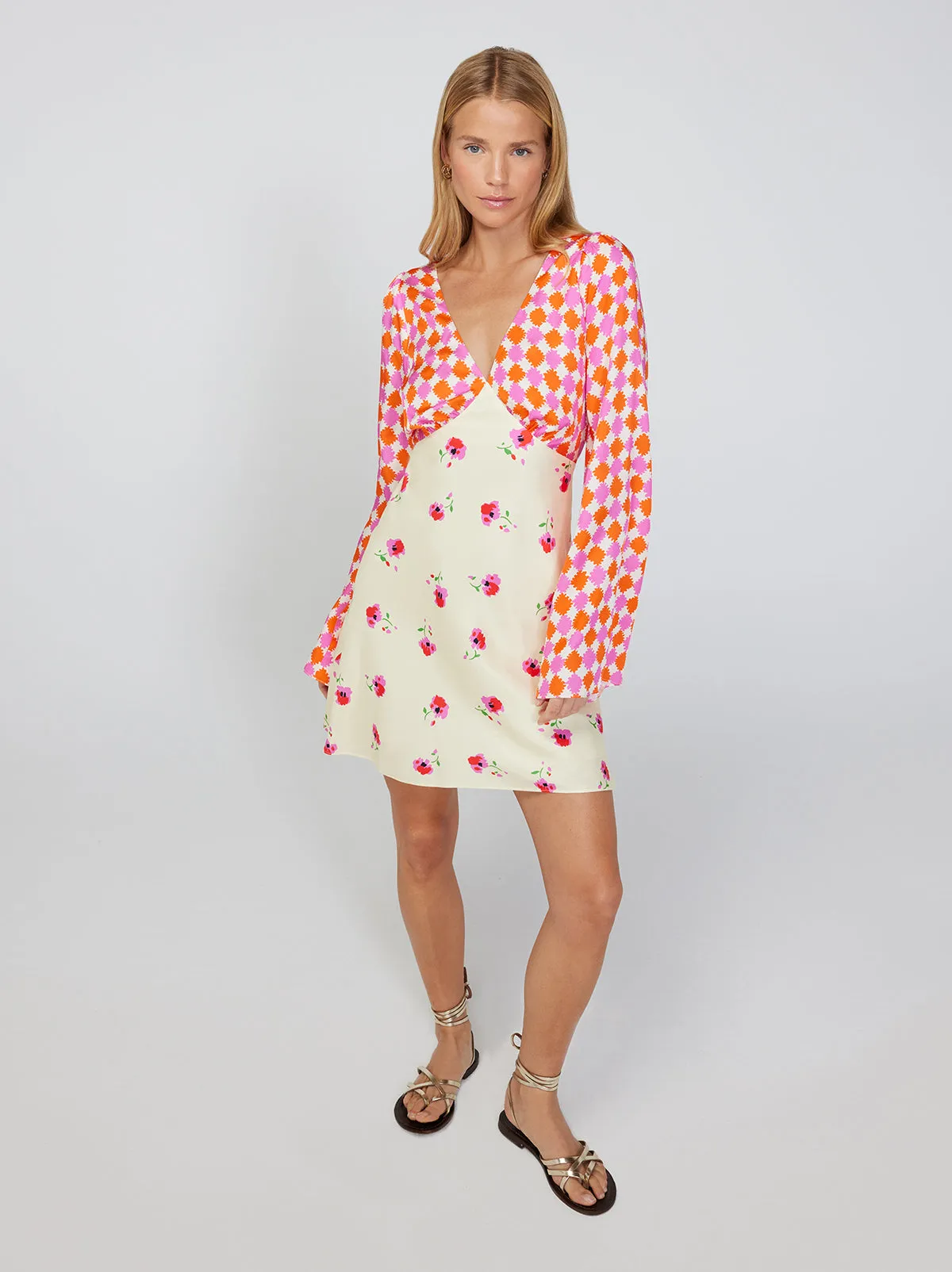 Rosalie Mixed Print Mini Dress sold by KITRI Studio product image thumbnail 2