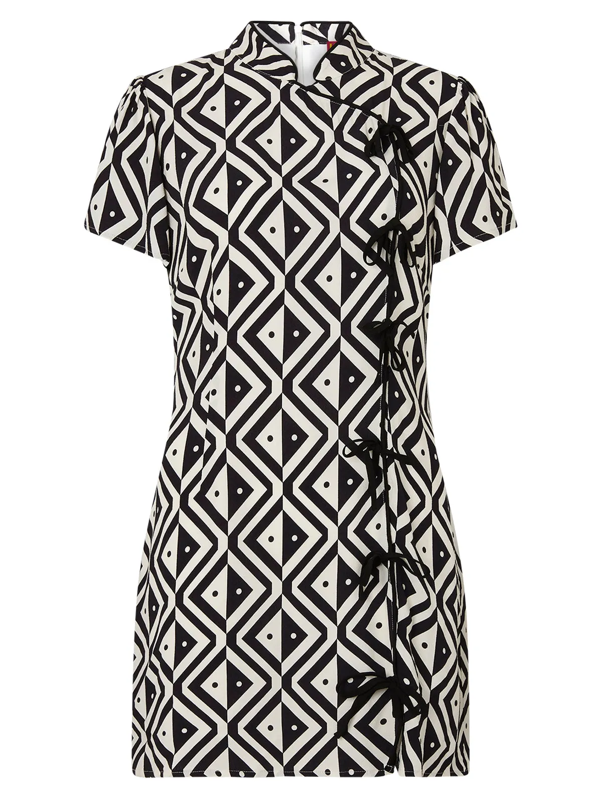 Harlow Diamond Geo Print Mini Dress sold by KITRI Studio product image thumbnail 5