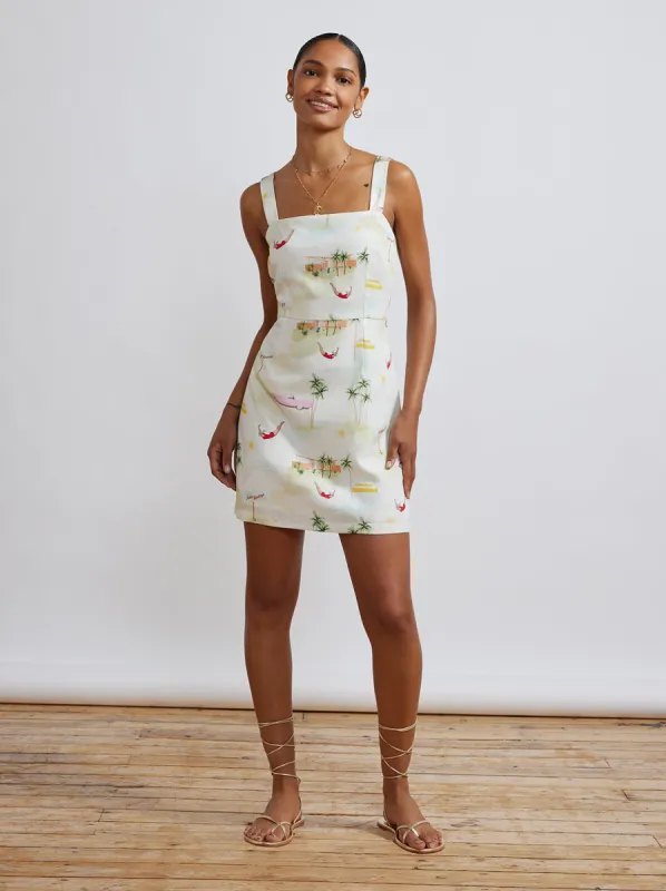 Ivy Palm Springs Print Mini Dress sold by KITRI Studio