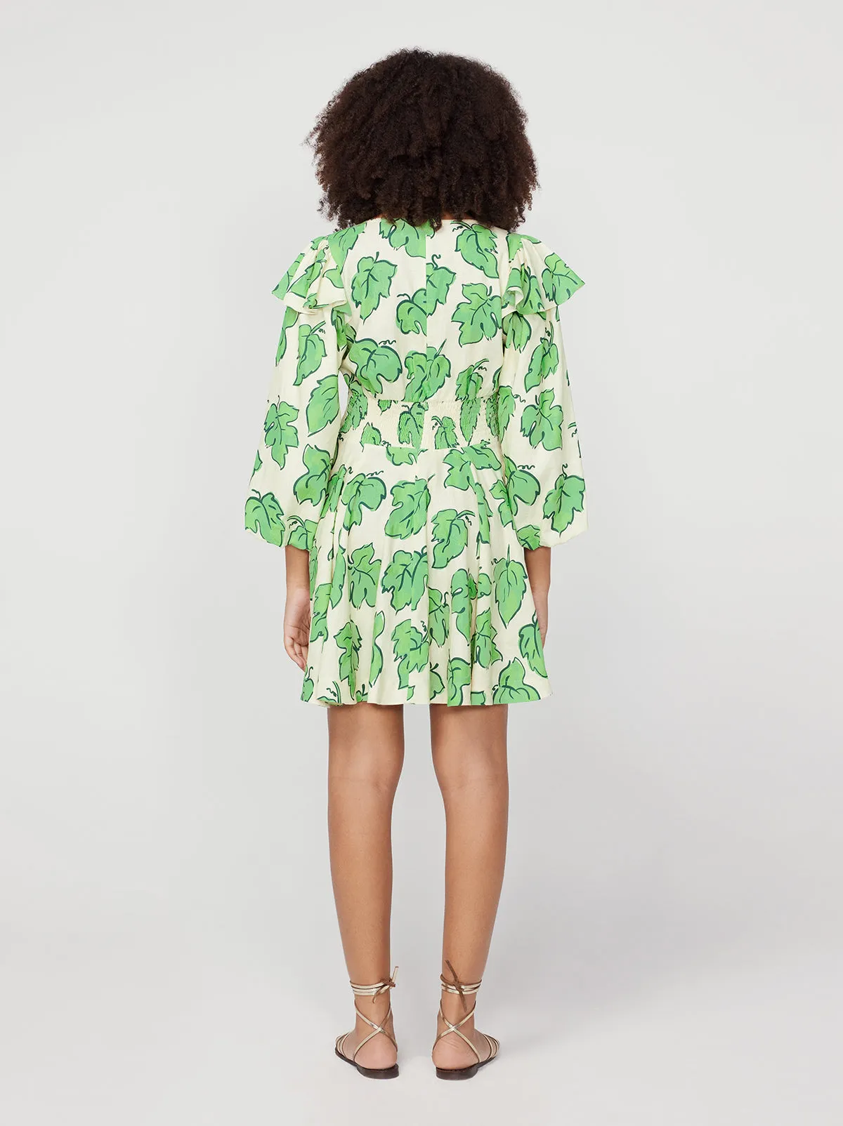 Cordelia Green Vine Leaf Mini Dress sold by KITRI Studio product image thumbnail 2