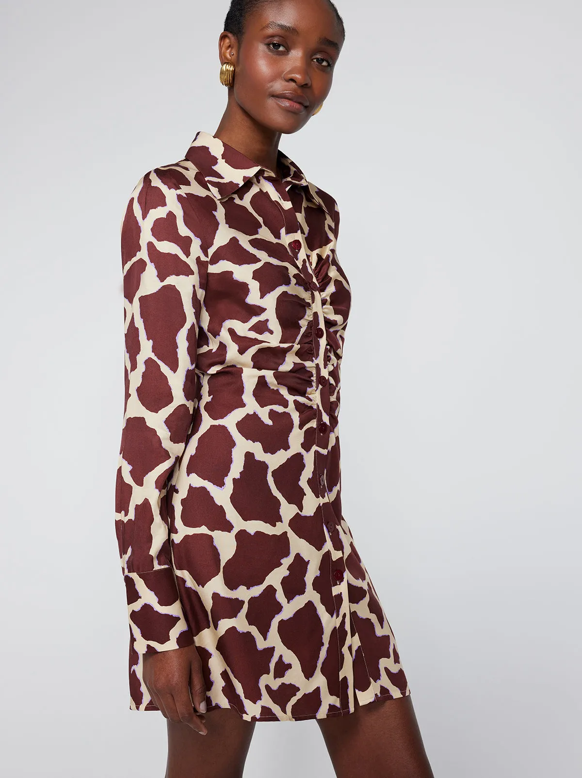 Brooke Giraffe Print Mini Dress sold by KITRI Studio