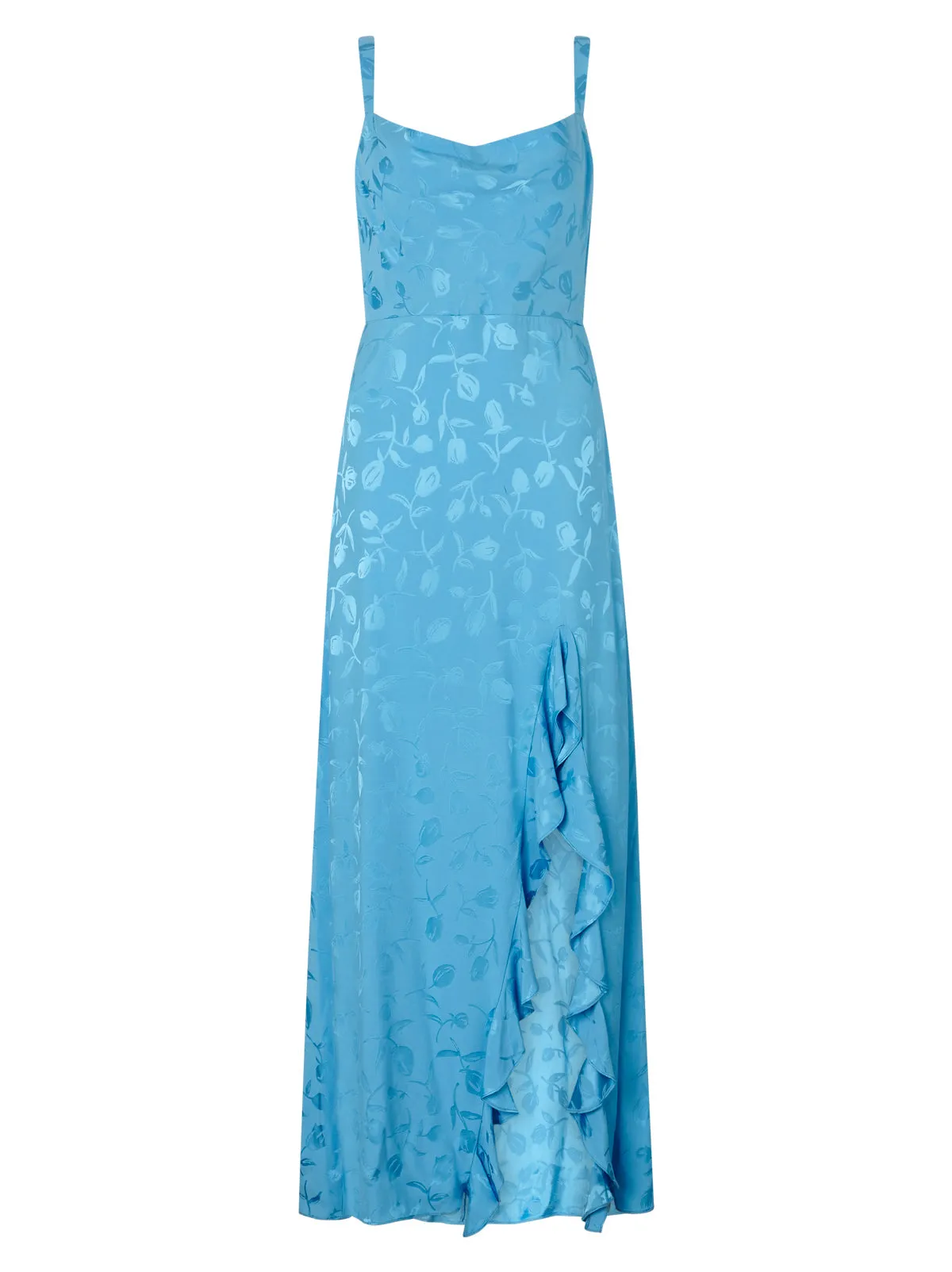 Carissa Sky Blue Tulip Jacquard Maxi Dress sold by KITRI Studio product image thumbnail 5