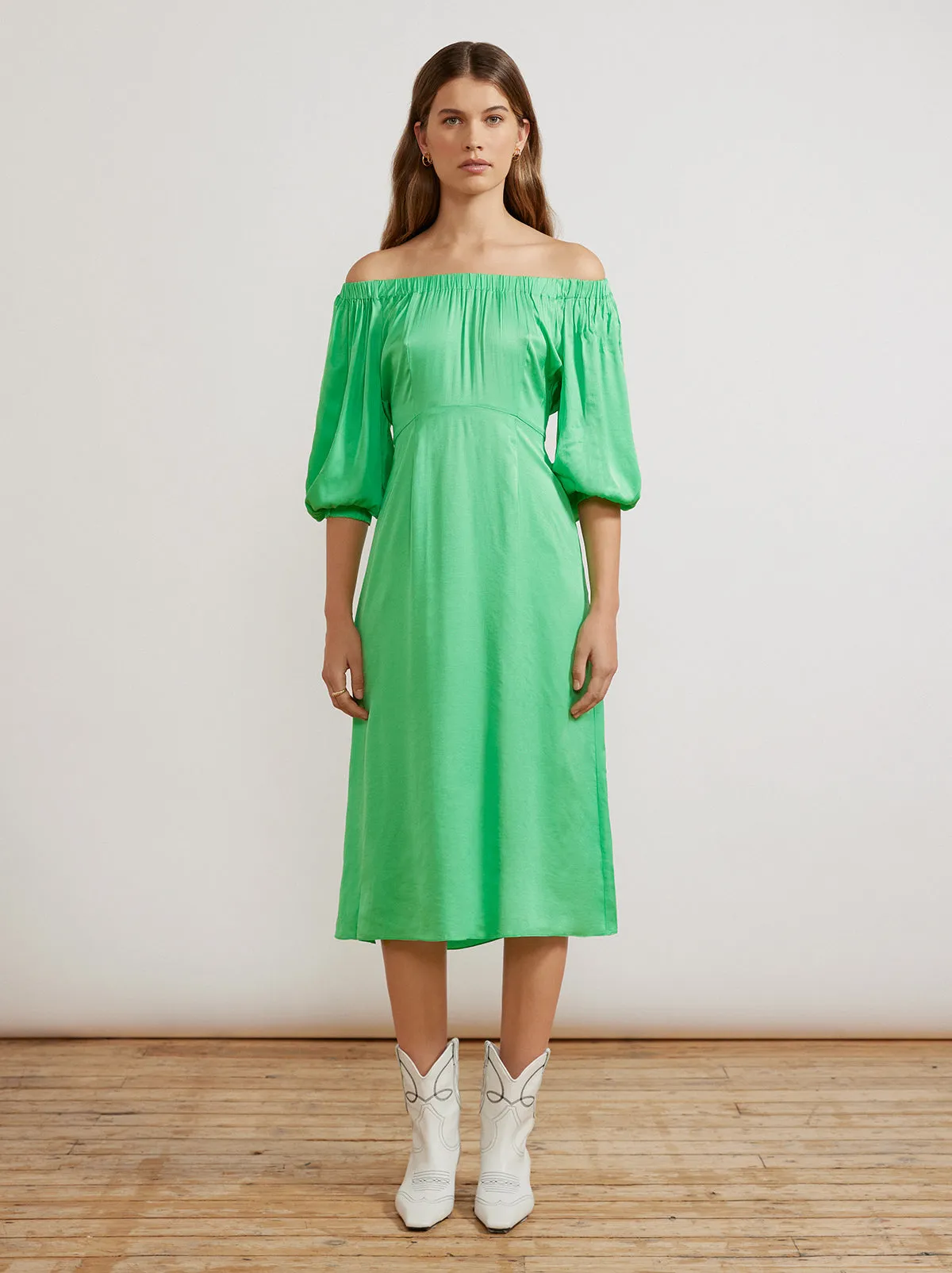 Della Apple Green Dress sold by KITRI Studio product image thumbnail 3