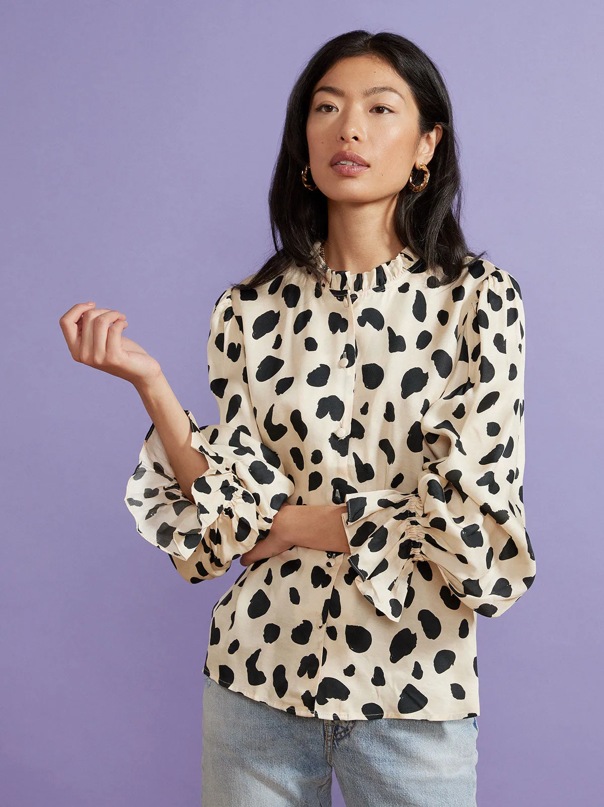 Ophelia Animal Spot Top sold by KITRI Studio product image thumbnail 2